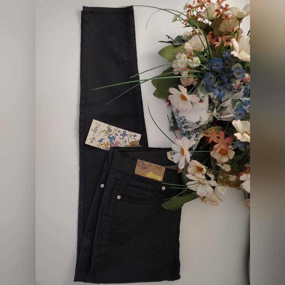 NWT Indigo Rein Leather-Like Skinny Pants Size 5